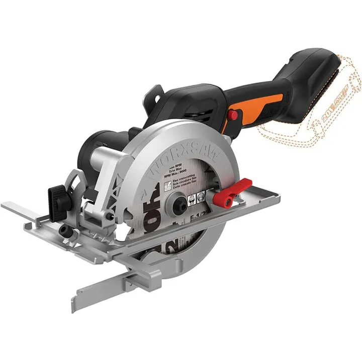 Worx 4.5-inch Cordless Compact Circular Saw (Bare Tool) - Precision & Portability