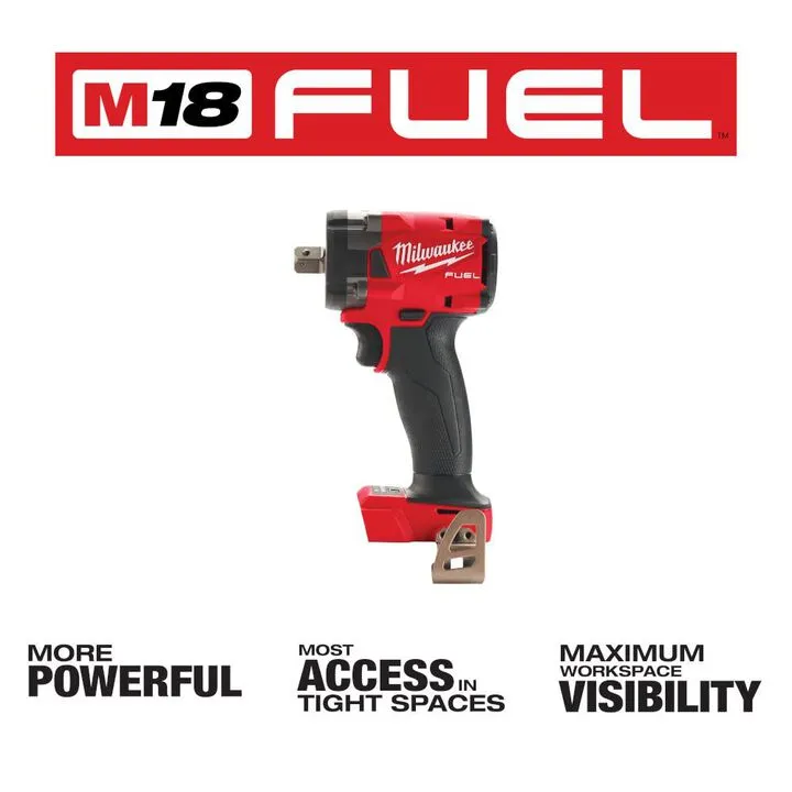 Milwaukee M18 FUEL 1/2 Compact Impact Wrench with Pin Detent (Bare Tool) 1