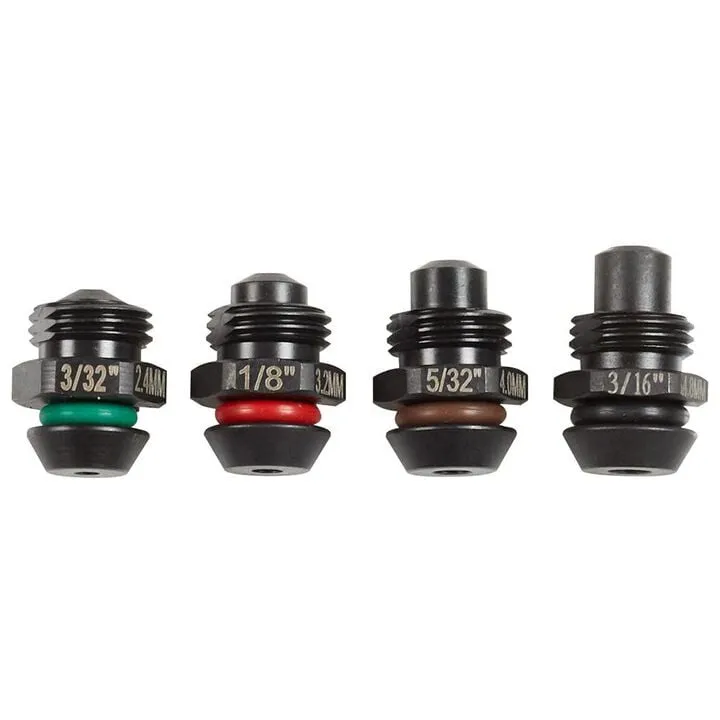 Milwaukee M12 Rivet Tool Retention Nose Pieces (4-Pack) - Precision Engineered Replacement Set