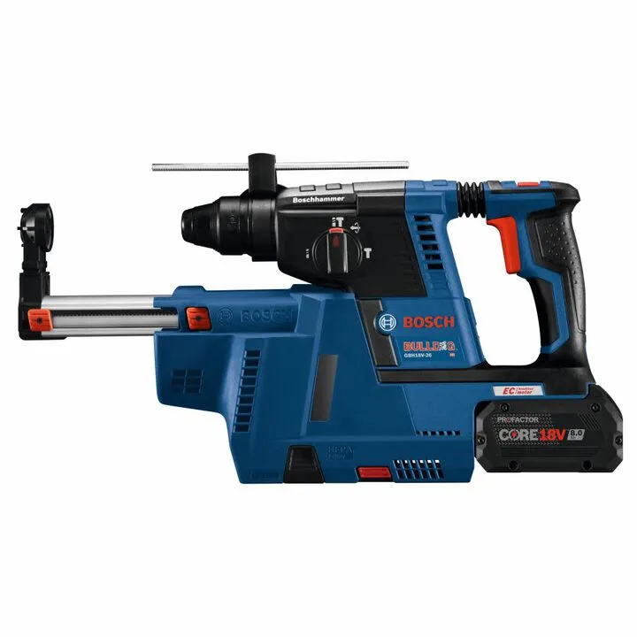 Bosch 18V SDS Plus Bulldog 1-inch Rotary Hammer Kit with Integrated Dust Collection 3