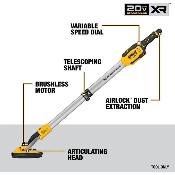 DEWALT 20V MAX Cordless Drywall Sander & Hard Backing Pad Professional Bundle 3