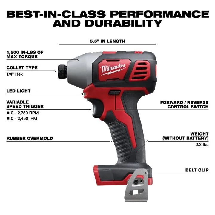 Milwaukee M18 Cordless Lithium-Ion 2-Tool Combo Kit - Professional Grade Performance 3