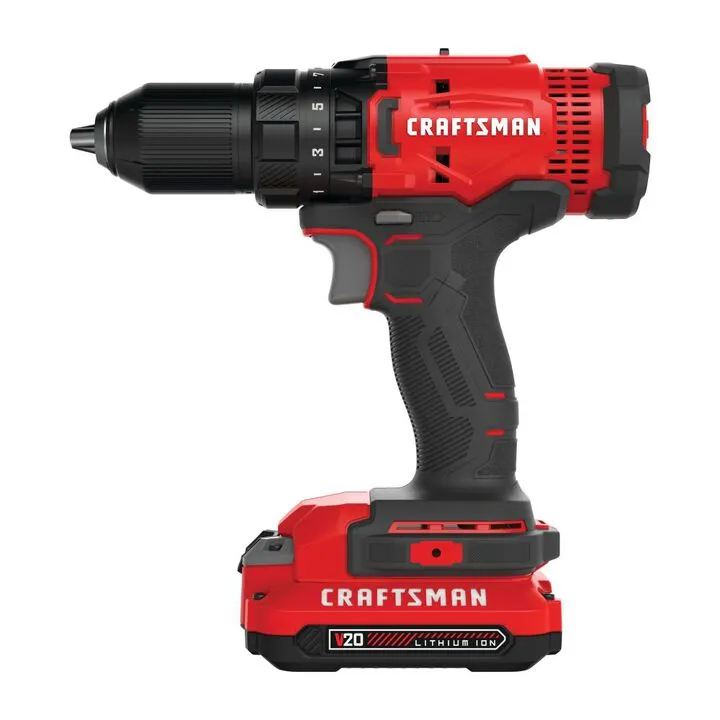 CRAFTSMAN V20 Cordless 1/2 Inch Drill/Driver Kit with 20V Battery & Charger 1