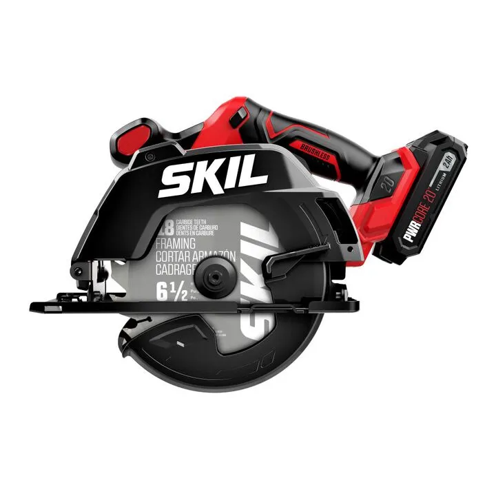 SKIL PWR CORE 20 Brushless 6-1/2 Inch Circular Saw Kit - Optimized for DIY Excellence 1