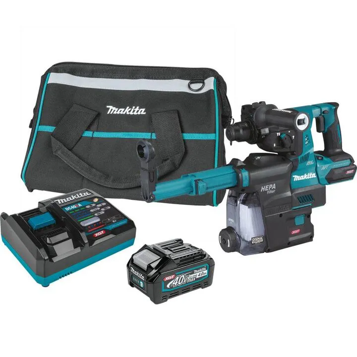 Makita 40V max XGT 1-1/8in Rotary Hammer Kit with Integrated Dust Extractor