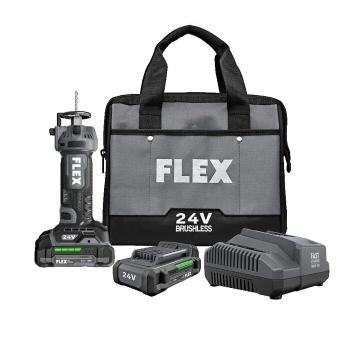 FLEX 24V Drywall Cut Out Tool Brushless Kit 1