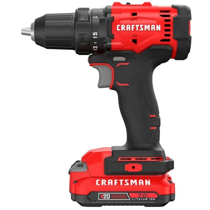 CRAFTSMAN 20V MAX 1/2 Inch Cordless Drill Driver Kit - High-Performance Power Tool 2
