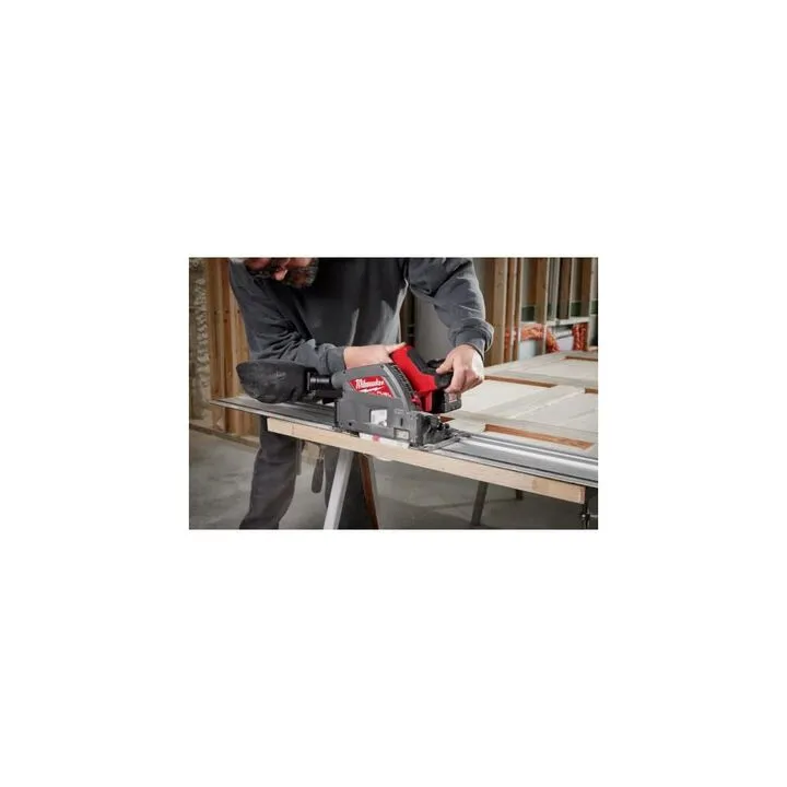 Milwaukee M18 6-1/2 Inch Plunge Track Saw Kit - Precision Bundle with 2 Rails, Clamps, and Connector 8