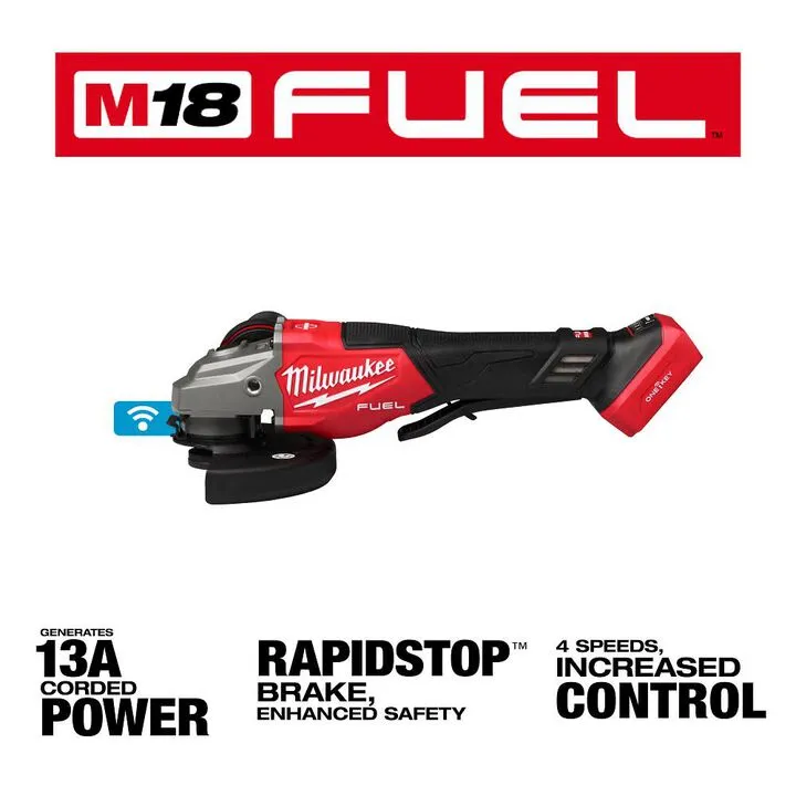 Milwaukee M18 FUEL 4-1/2 Inch - 6 Inch Variable Speed Braking Grinder with ONE-KEY (Bare Tool) 2