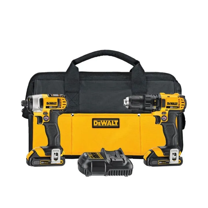 DEWALT 20V MAX Cordless Compact Drill/Driver and Impact Driver Combo Kit 1