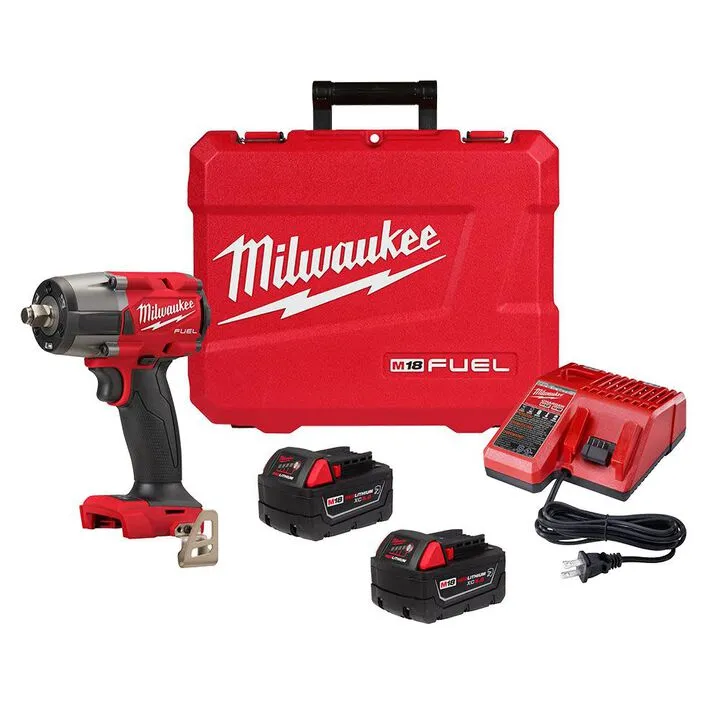 Milwaukee M18 FUEL 1/2 Inch Mid-Torque Impact Wrench Kit & Protective Boot Bundle 5