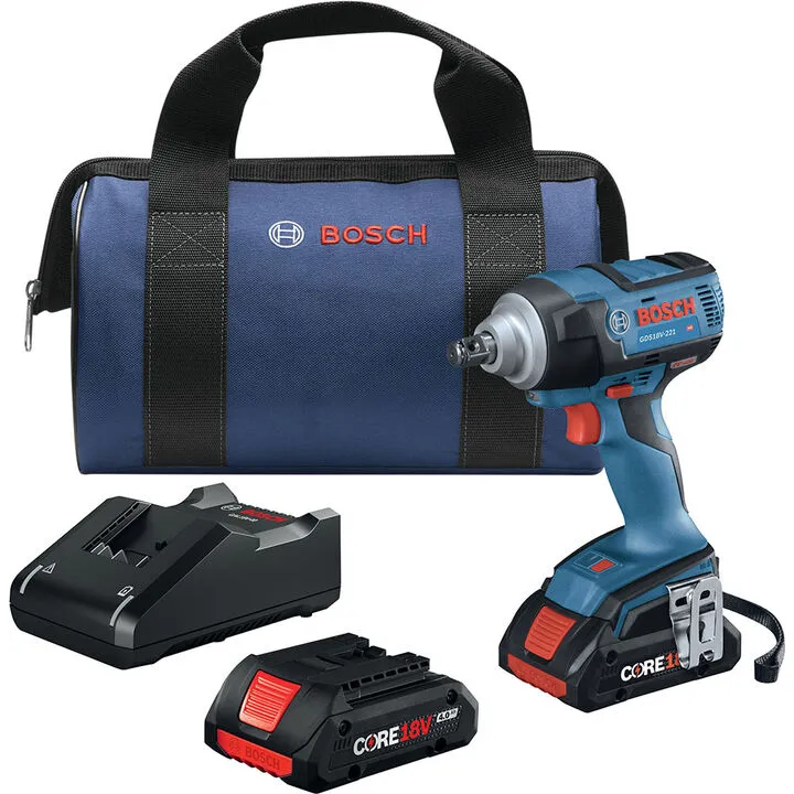 Bosch 18V EC Brushless 1/2in Impact Wrench Kit with Smart Control
