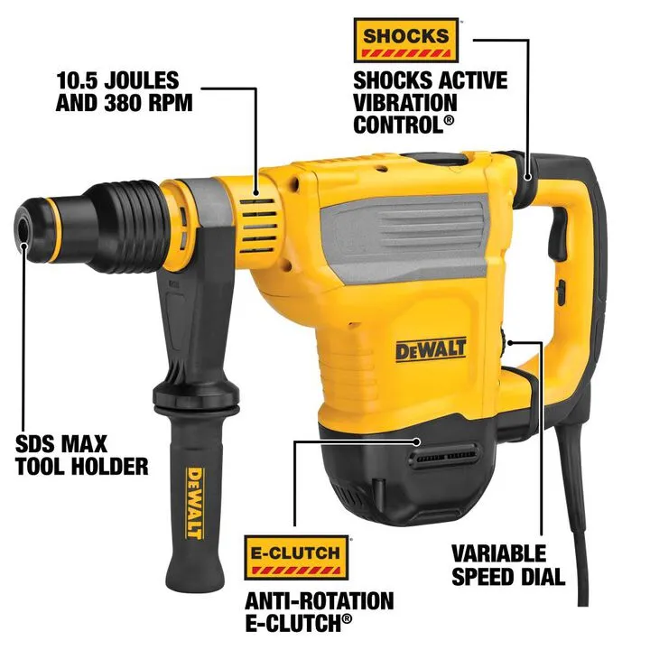 DEWALT 1-3/4 in SDS MAX Combination Rotary Hammer Kit - High-Performance Professional Grade 3
