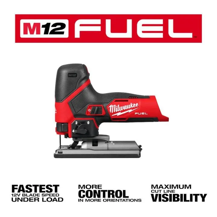 Milwaukee M12 FUEL Jig Saw with CP 2Ah & XC 4Ah Starter Kit - Authentic Professional Bundle 2