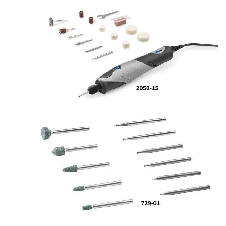 Dremel 120V Corded Rotary Tool Kit & Accessory Micro Kit - Professional Bundle 1