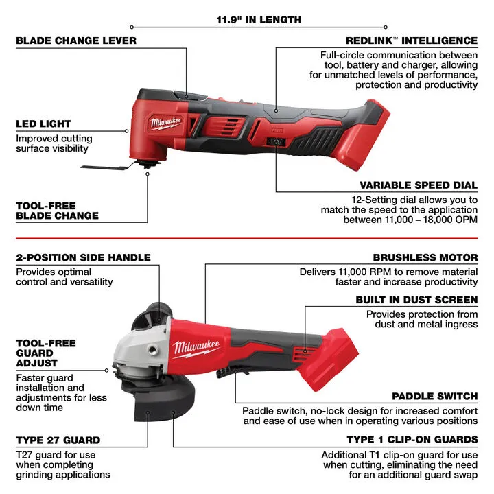Milwaukee M18 8-Tool Combo Kit - Professional Grade Cordless Power Solution 4