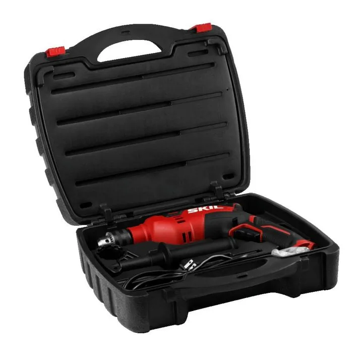 SKIL HD182002 7.5 Amp 1/2 In. Hammer Drill with 100-Piece Bit Set - Performance & Safety Optimized