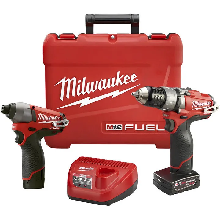 Milwaukee M12 FUEL Hammer Drill & Impact Driver Kit - Certified Reconditioned