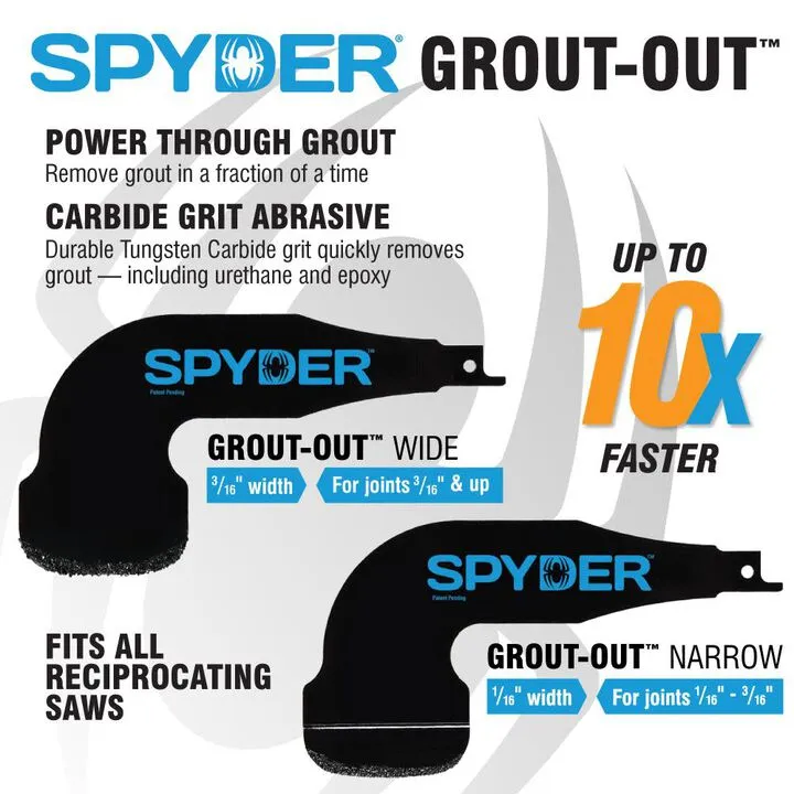 Spyder 1/16in Reciprocating Saw Grout Removal Blade Attachment 1