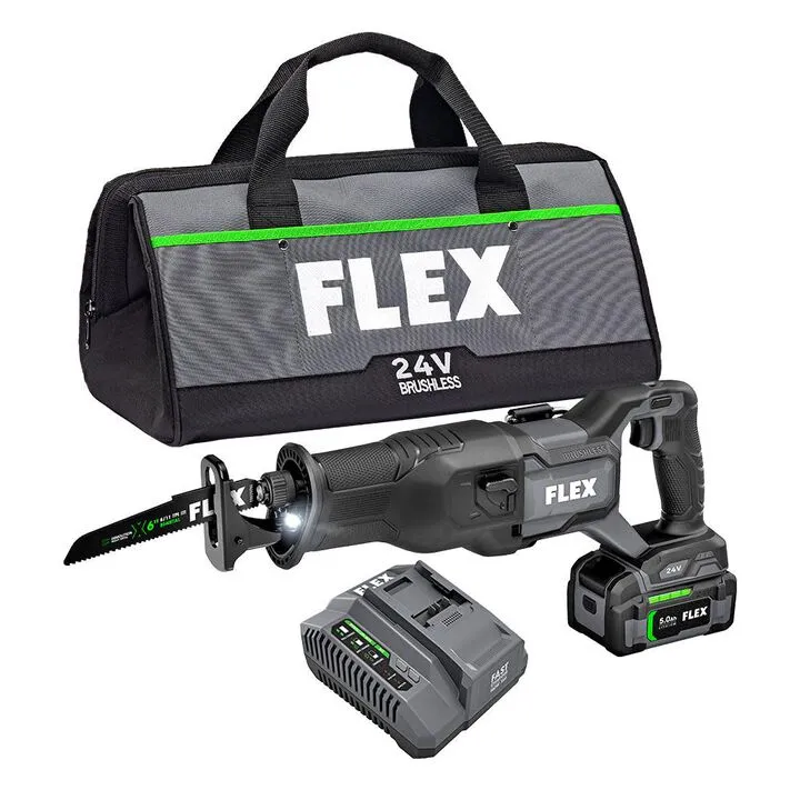 FLEX 24V Professional Reciprocating Saw Kit - Heavy-Duty Cordless Performance