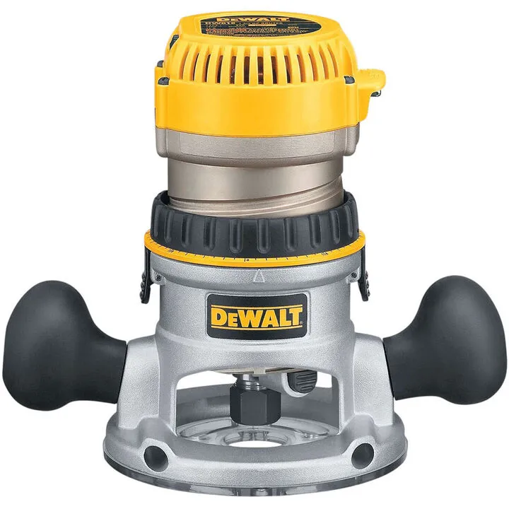 DEWALT 2-1/4 HP Electronic Variable Speed Fixed Base Router - Professional Grade Power