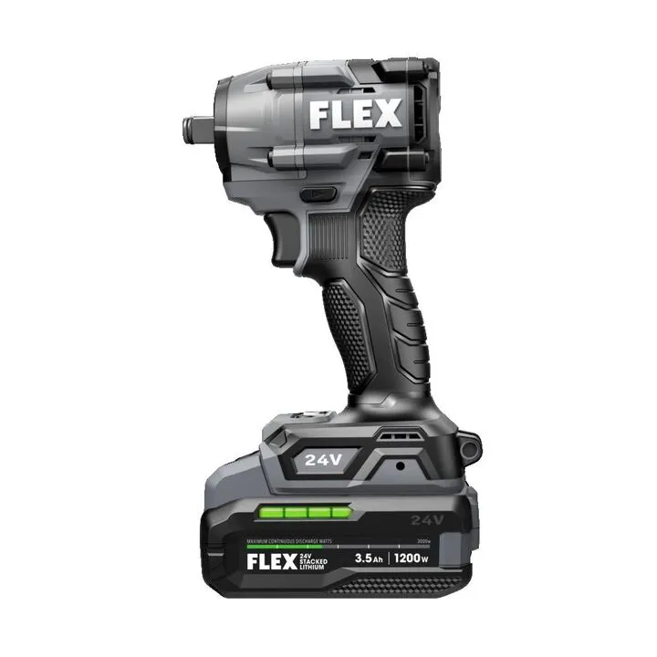 FLEX 24V Cordless 1/2 Inch Compact Impact Wrench Stacked Lithium Kit 2