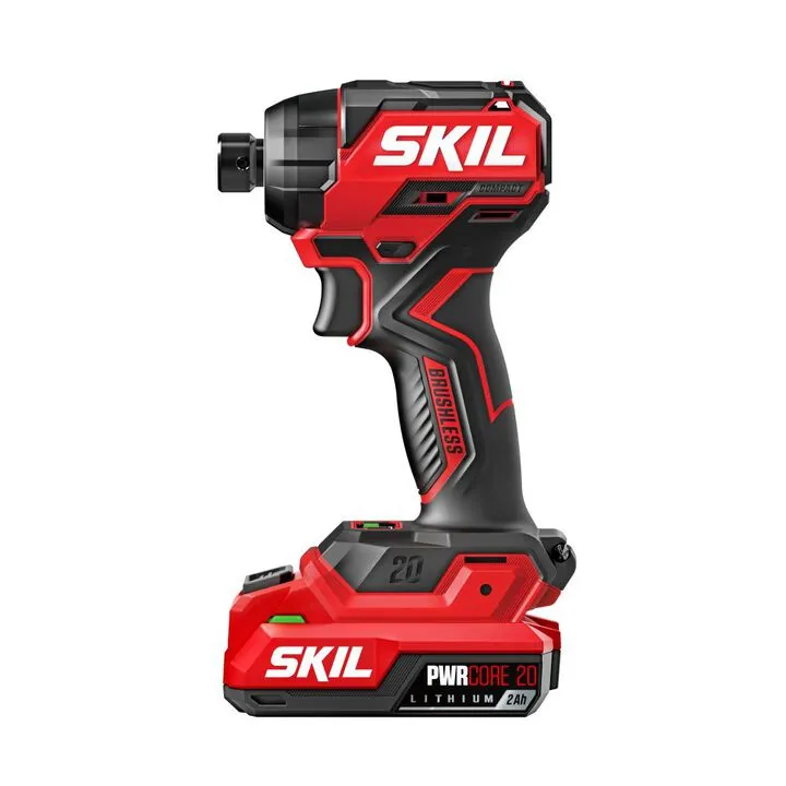 SKIL PWRCORE 20 Brushless 1/4 Inch Hex Compact Impact Driver Kit - Professional Grade Precision 2