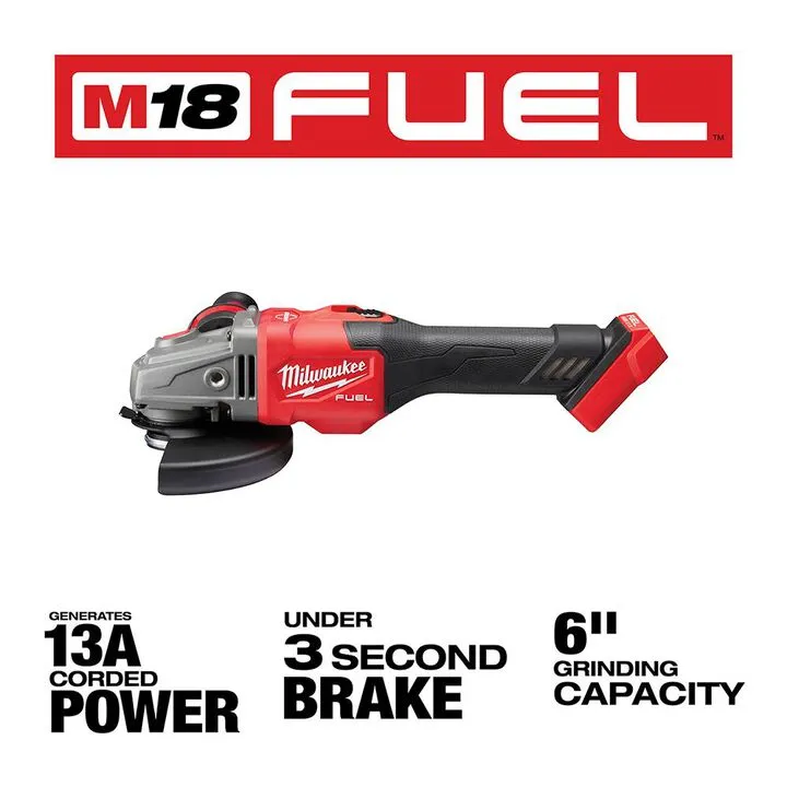 Milwaukee M18 FUEL 4-1/2 in.-6 in. Lock-On Braking Grinder (Bare Tool) 2