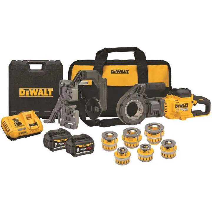 DEWALT FLEXVOLT 60V MAX Cordless Pipe Threader Kit with Precision Die Heads