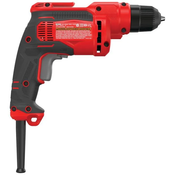 CRAFTSMAN 3/8 Inch Electric Drill/Driver (7 Amp) - Reliable Corded Performance 5