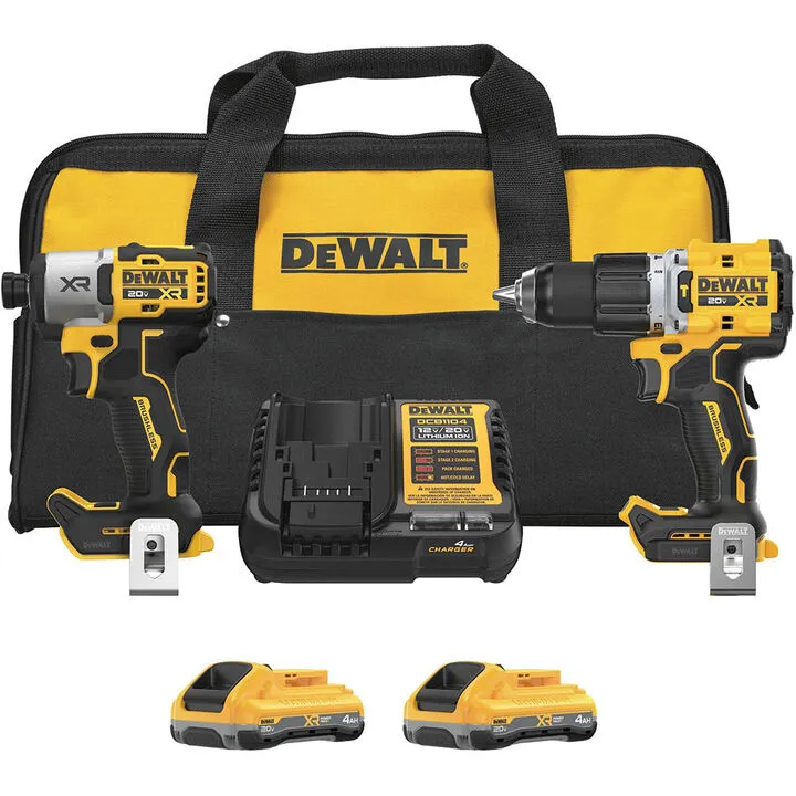 DEWALT 20V MAX XR 2-Tool Combo Kit with POWERPACK Batteries