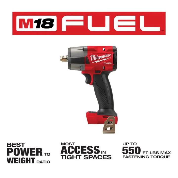 Milwaukee M18 FUEL 1/2 inch Impact Wrench (Bare Tool) - Reconditioned Professional Grade 1