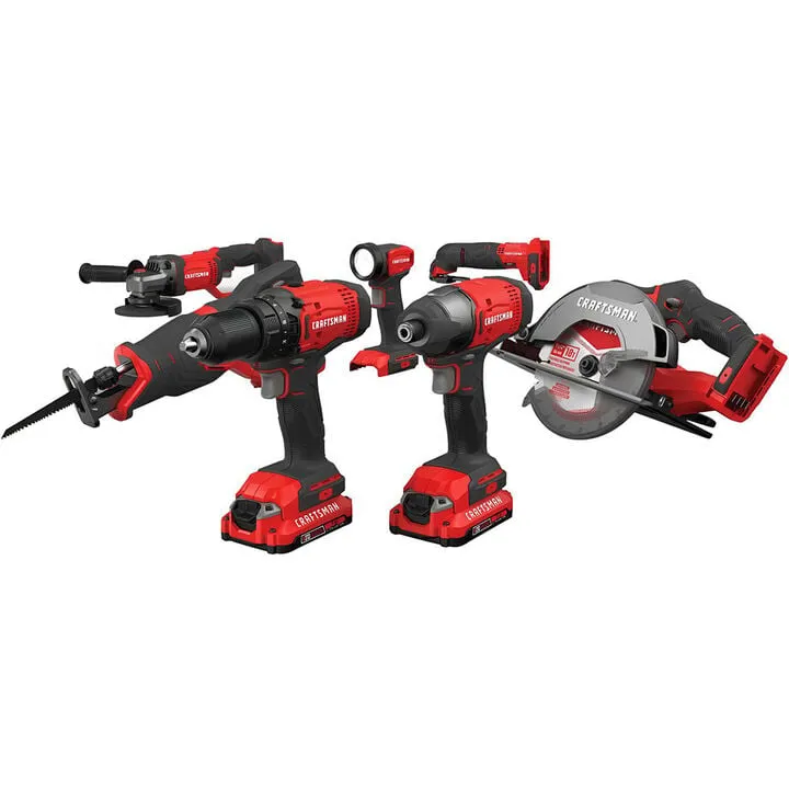 CRAFTSMAN V20 7-Tool Cordless Combo Kit - Professional Performance Set
