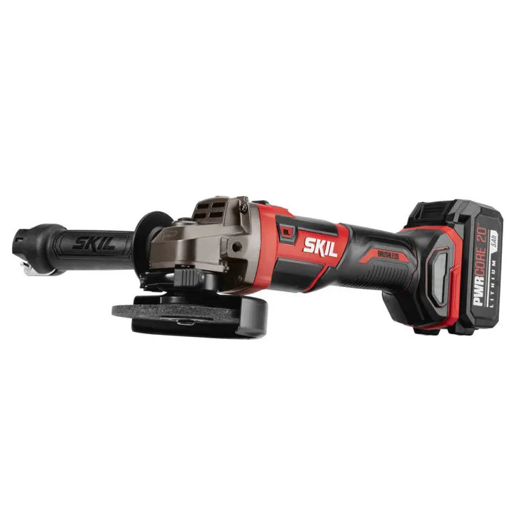 SKIL PWRCORE 20 Brushless 4-1/2 in. Angle Grinder Kit - High-Efficiency Cordless Power 1