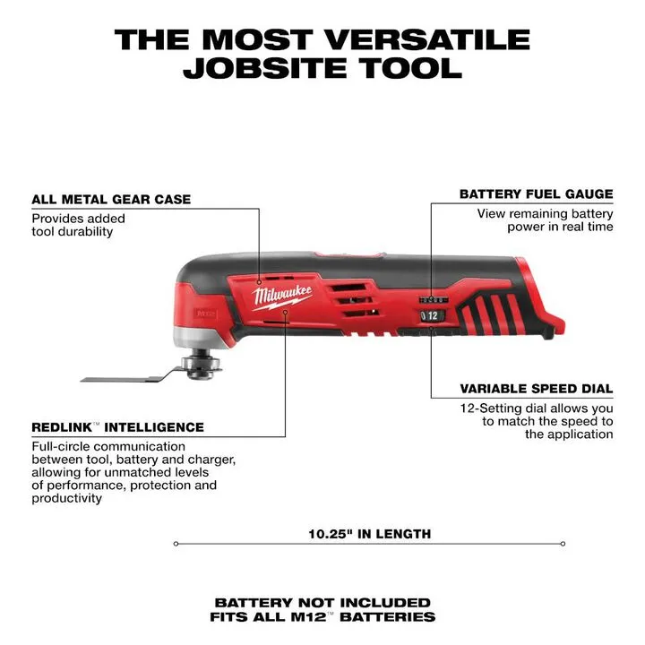 Milwaukee M12 Cordless Multi-Tool Kit with REDLITHIUM Battery & Charger 1