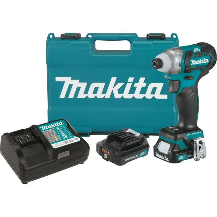Makita 12V max CXT Lithium-Ion Brushless Cordless Impact Driver Kit (2.0 Ah)