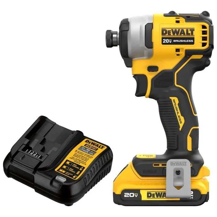 DEWALT ATOMIC 20V MAX 1/4 Inch Compact Impact Driver Kit with Rapid Load Accessory Set 6