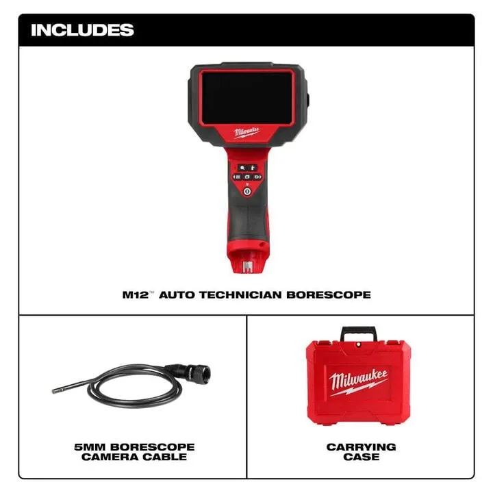 Milwaukee M12 Auto Technician Borescope (Bare Tool) - Professional Diagnostic Solution 1
