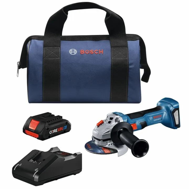 Bosch 18V 4-1/2 Inch Angle Grinder Kit - Reconditioned Professional Power Tool