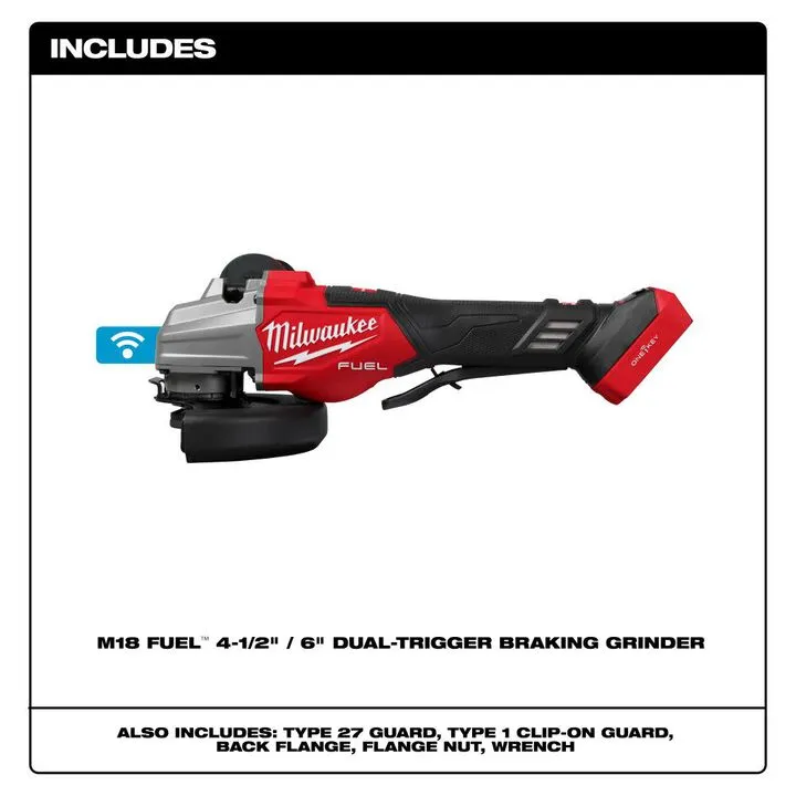 Milwaukee M18 FUEL 4.5-6 Inch Dual Trigger Braking Grinder with ONE-KEY (Bare Tool) 2
