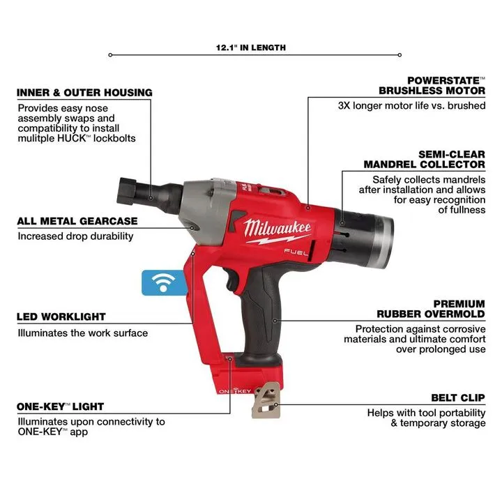 Milwaukee M18 FUEL 1/4 inch Lockbolt Tool with ONE-KEY (Reconditioned) 2
