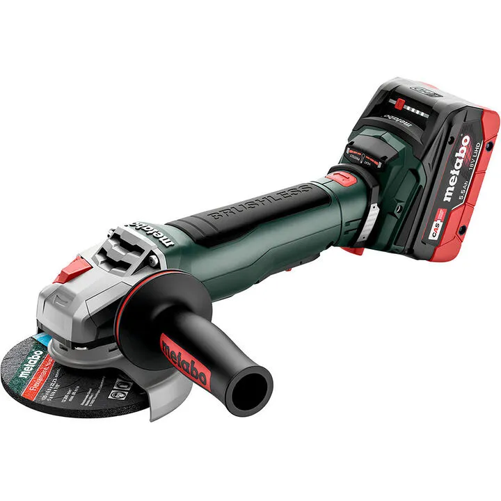 Metabo WPB 18 LT BL 11-125 Quick 5.5Ah Cordless Braking Angle Grinder Kit