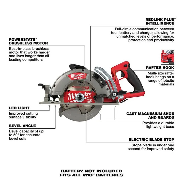 Milwaukee M18 FUEL Rear Handle 7-1/4 in. Circular Saw (Bare Tool) 3