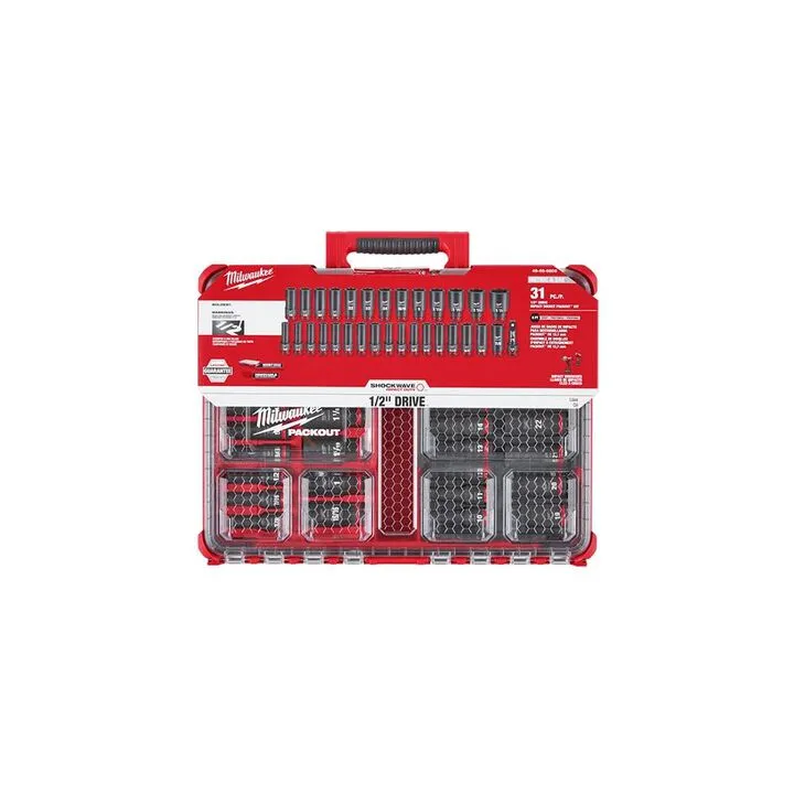 Milwaukee M18 Wrench Kit with 31-Piece Socket Set and Heavy-Duty 2-Drawer Tool Box 3