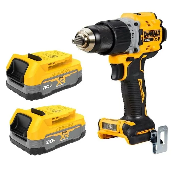 DEWALT 20V MAX XR Compact Hammer Drill Driver & 2-Battery Power Bundle