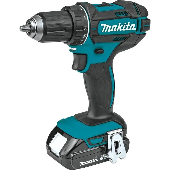 Makita 18V LXT Lithium-Ion Compact Cordless 1/2in Driver-Drill Kit (1.5Ah) 1