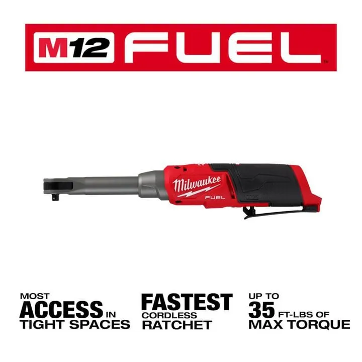 Milwaukee M12 FUEL 3/8-inch Extended Reach High Speed Ratchet (Bare Tool) 1