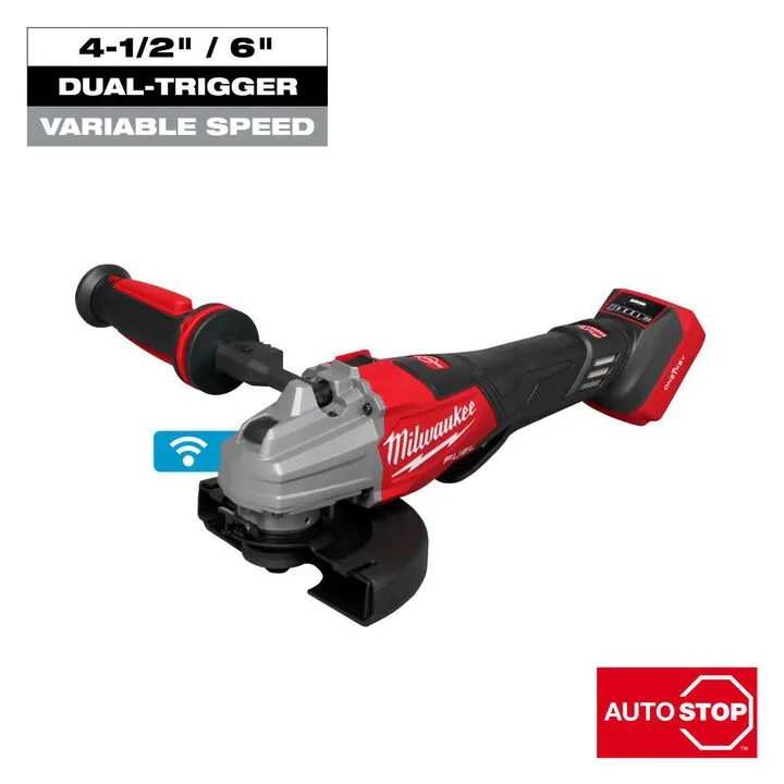 Milwaukee M18 FUEL 4.5" - 6" Dual Trigger Braking Grinder with ONE-KEY & 5Ah Battery Kit 1