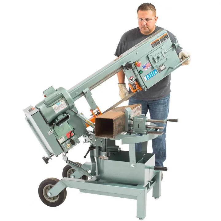Ellis 10 Ft. 1HP Electric Mitre Band Saw with Dual Roller Support Stand Bundle 6