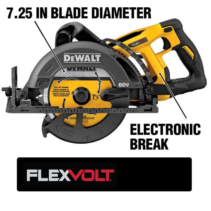 DEWALT 60V MAX 7-1/4 Inch Cordless Circular Saw & Reciprocating Saw Professional Bundle 2